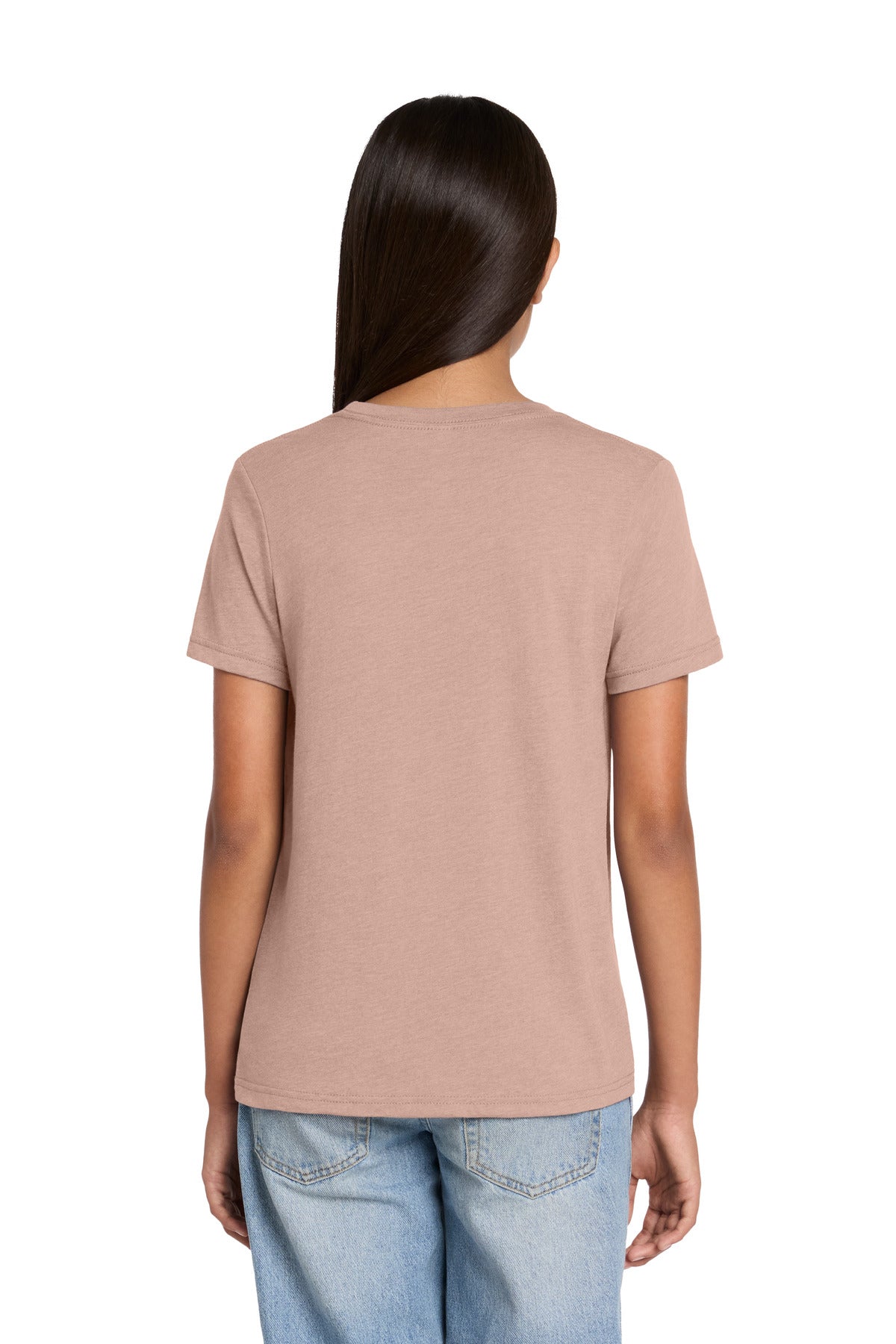 Custom Embroidered Bella + Canvas T-Shirts  in Heather Peach