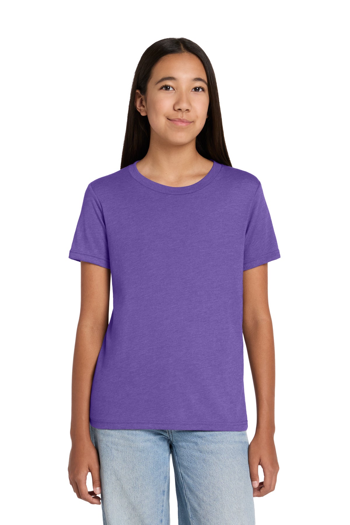 Custom Embroidered Bella + Canvas T-Shirts  in Heather Team Purple