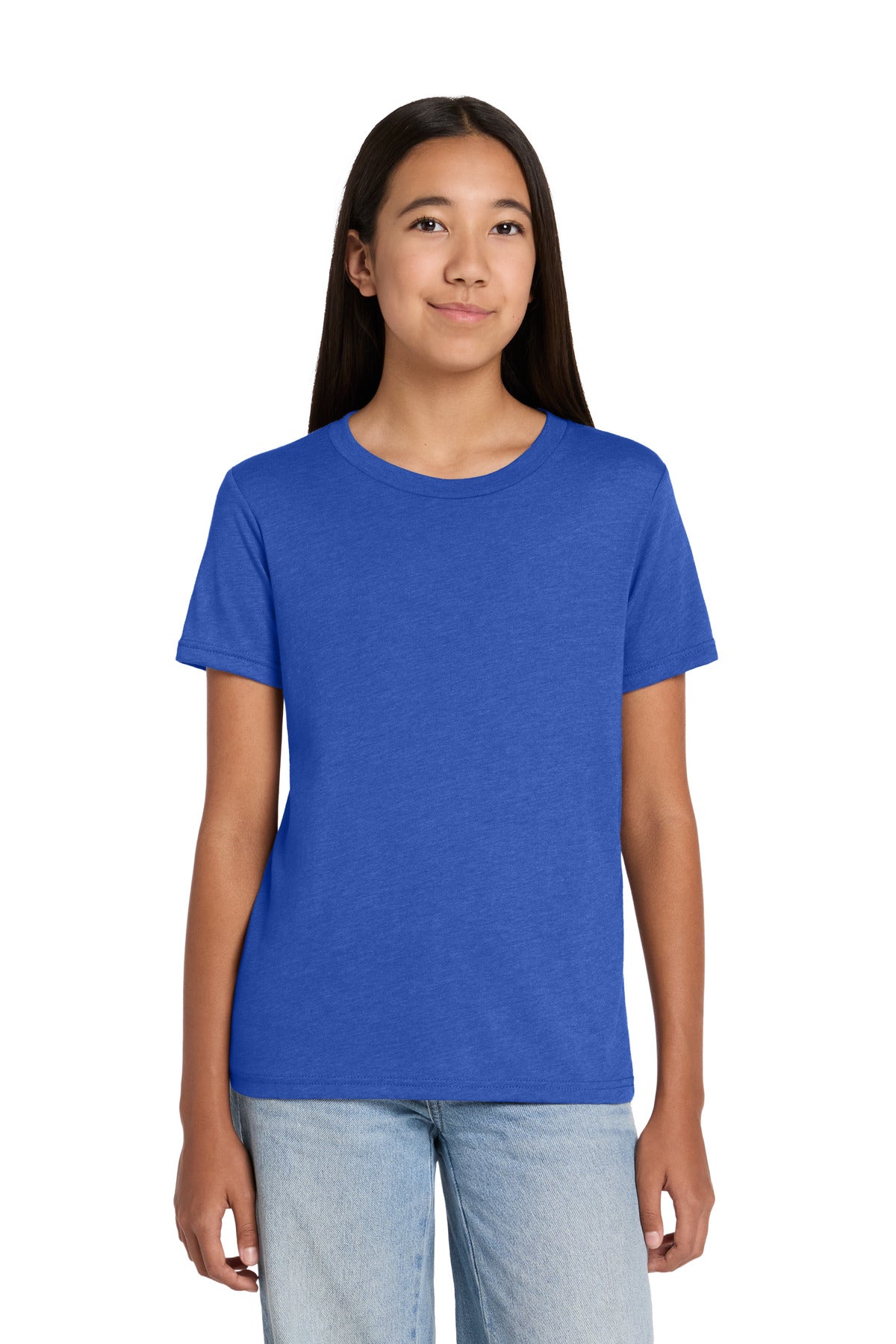 Custom Embroidered Bella + Canvas T-Shirts  in Heather True Royal