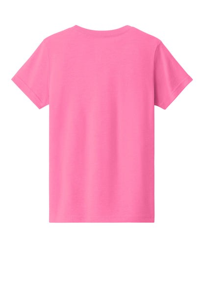 Custom Embroidered Bella + Canvas T-Shirts  in Neon Pink