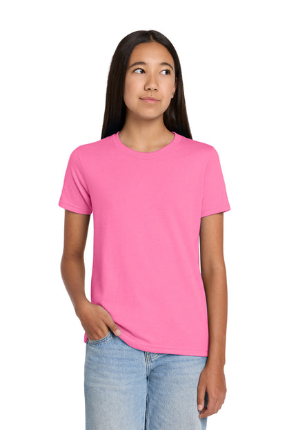 Custom Embroidered Bella + Canvas T-Shirts  in Neon Pink