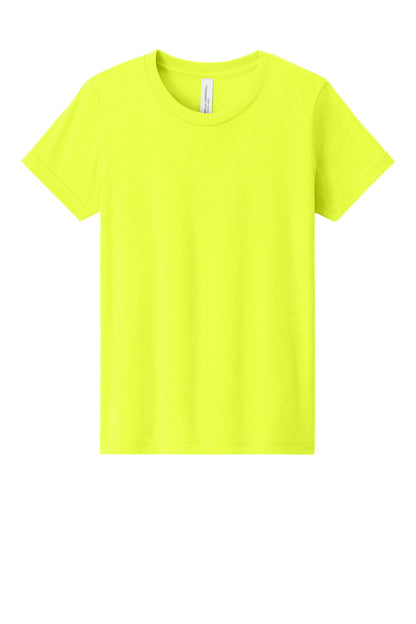 Custom Embroidered Bella + Canvas T-Shirts  in Neon Yellow