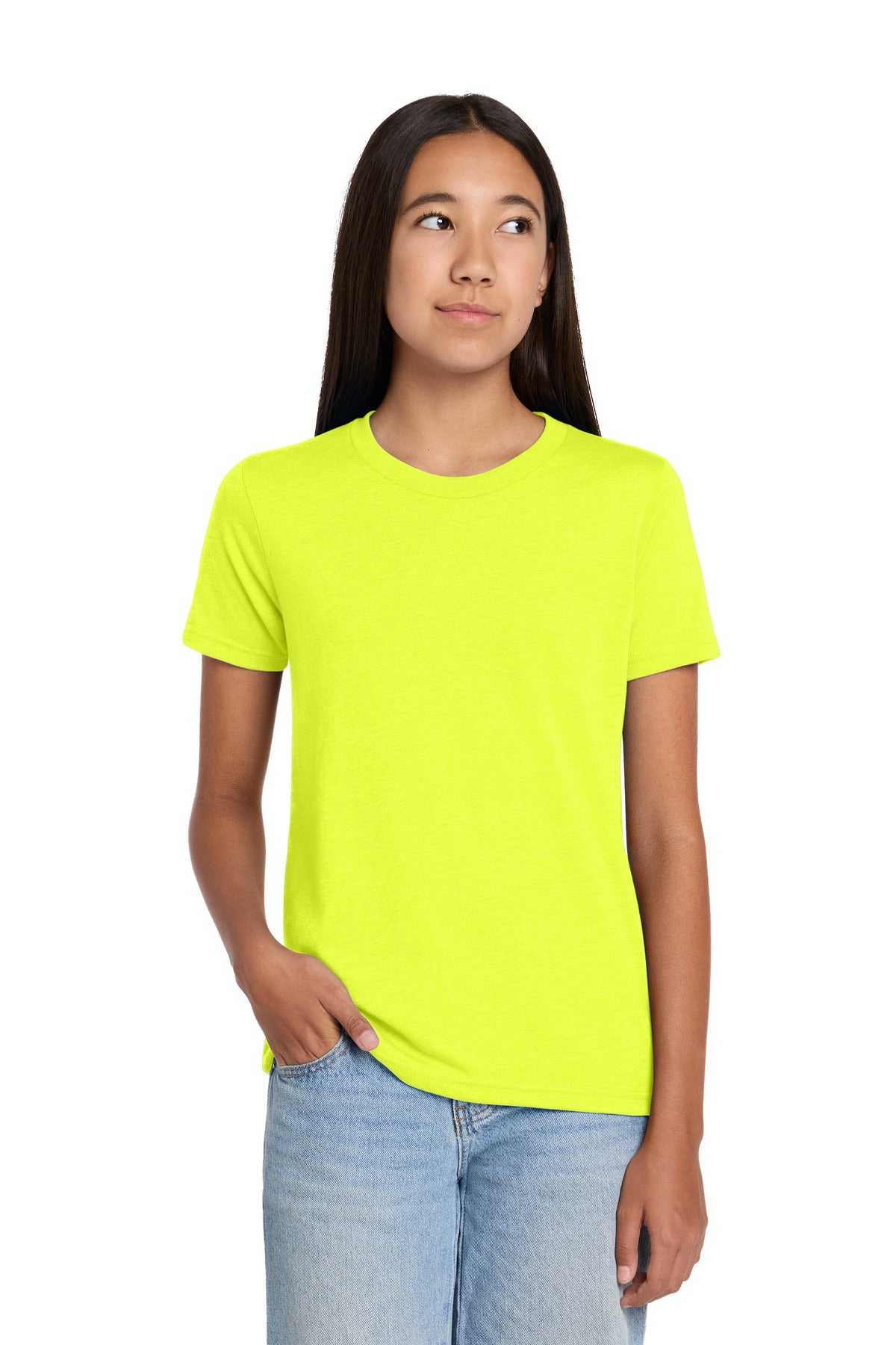 Custom Embroidered Bella + Canvas T-Shirts  in Neon Yellow