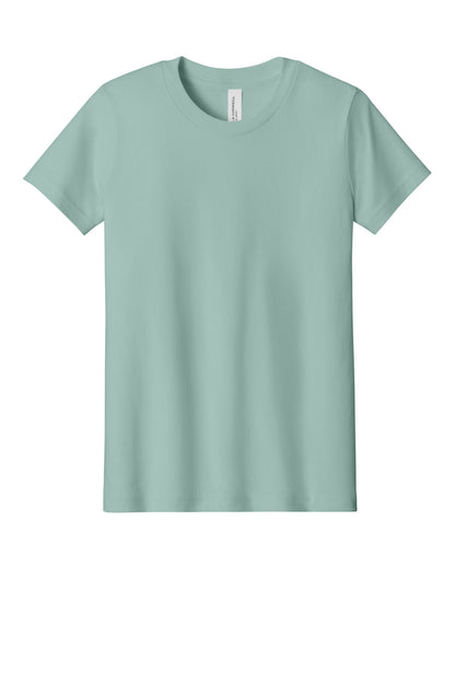 Custom Embroidered Bella + Canvas T-Shirts  in Dusty Blue