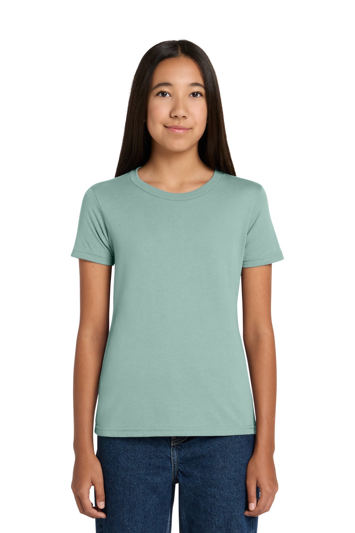 Custom Embroidered Bella + Canvas T-Shirts  in Dusty Blue