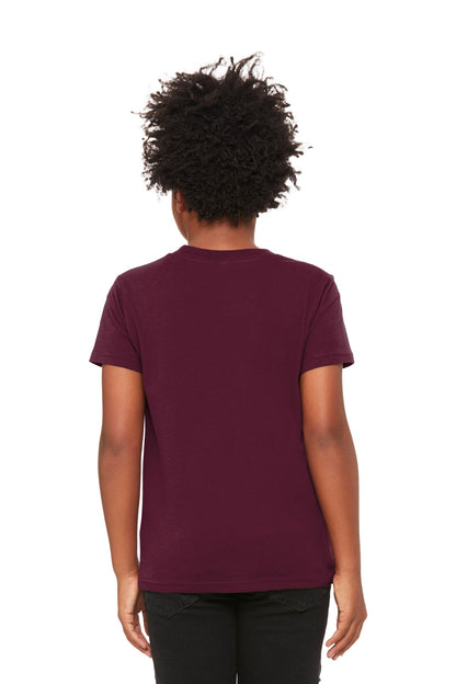 Custom Embroidered Bella + Canvas T-Shirts  in Maroon