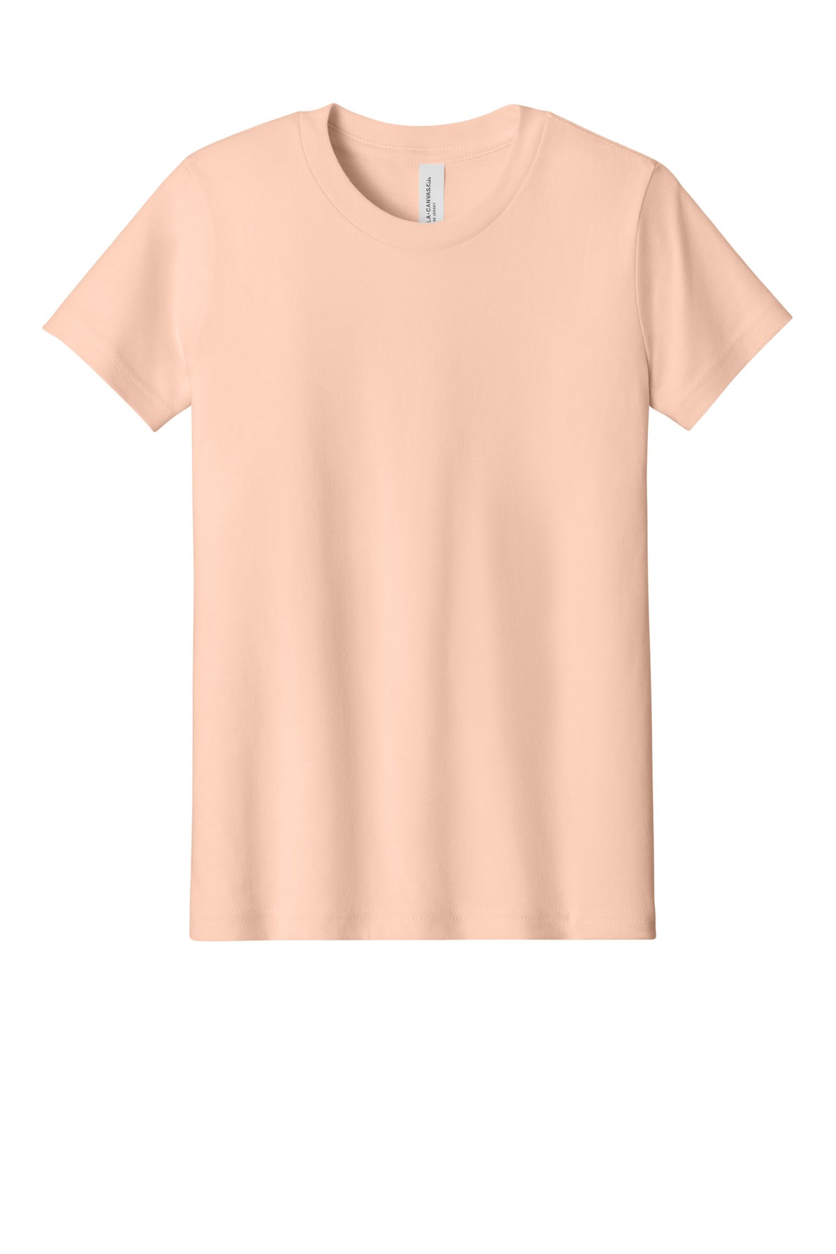 Custom Embroidered Bella + Canvas T-Shirts  in Peach