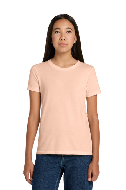 Custom Embroidered Bella + Canvas T-Shirts  in Peach