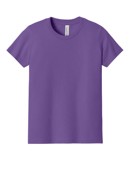 Custom Embroidered Bella + Canvas T-Shirts  in Royal Purple