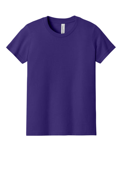 Custom Embroidered Bella + Canvas T-Shirts  in Team Purple