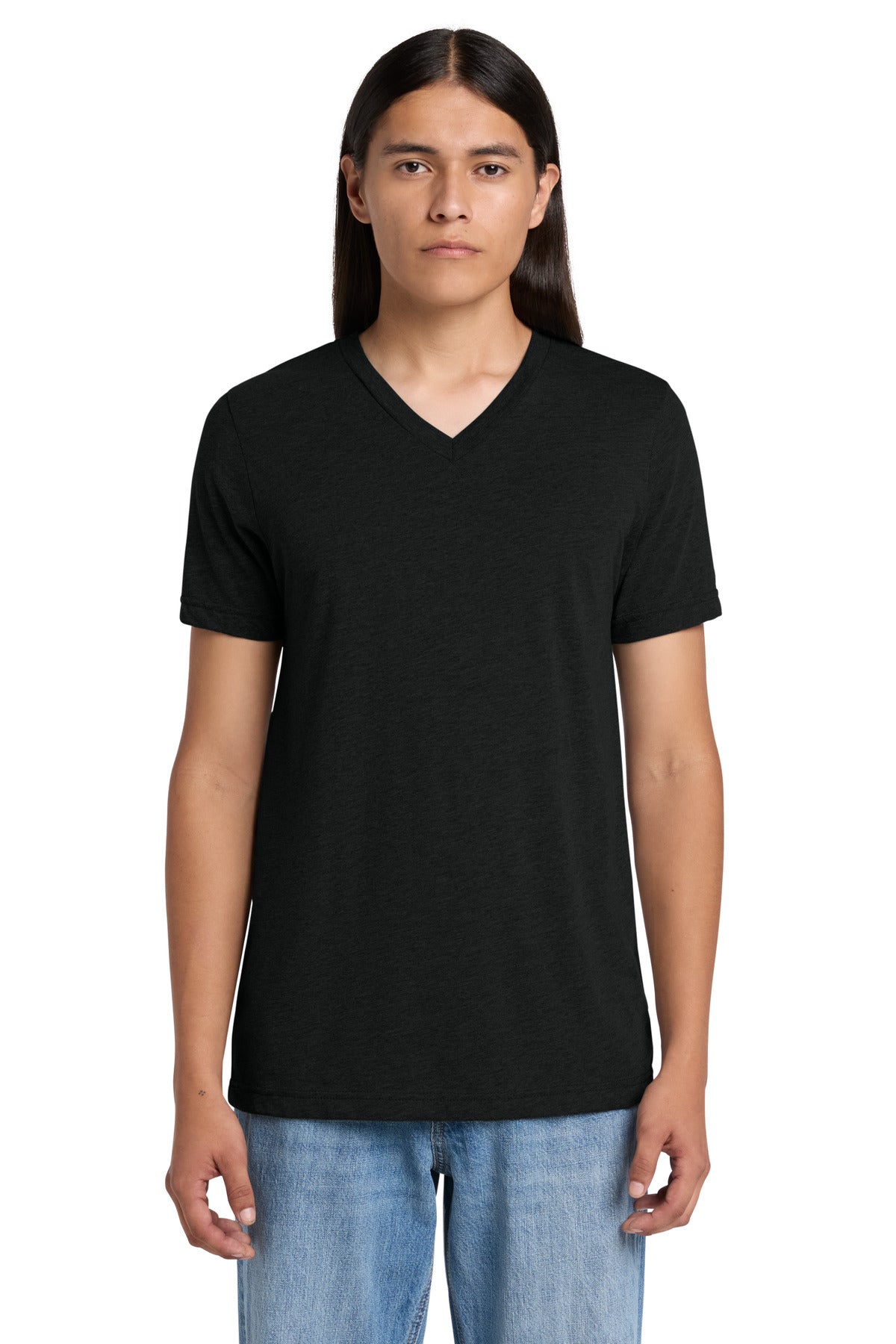 Custom Embroidered Bella + Canvas T-Shirts  in Charcoal-Black Triblend