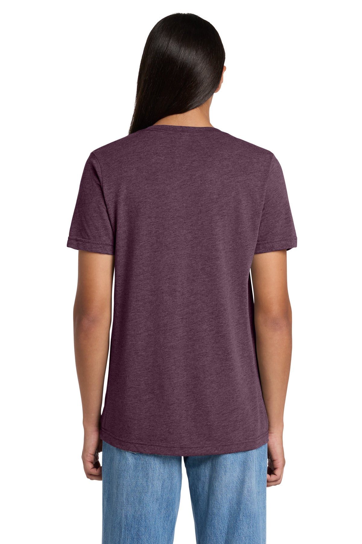 Custom Embroidered Bella + Canvas T-Shirts  in Maroon Triblend