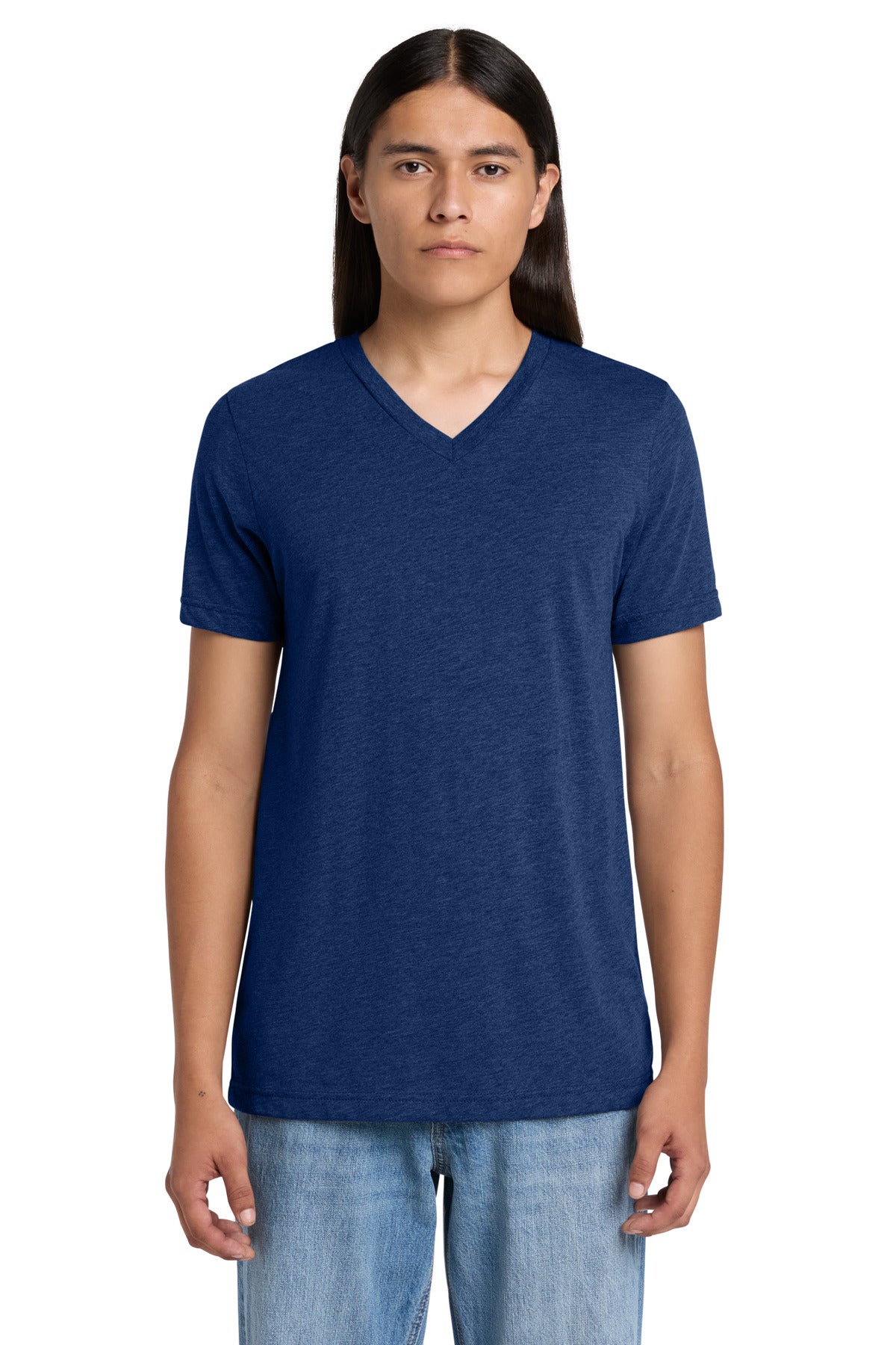 Custom Embroidered Bella + Canvas T-Shirts  in Navy Triblend