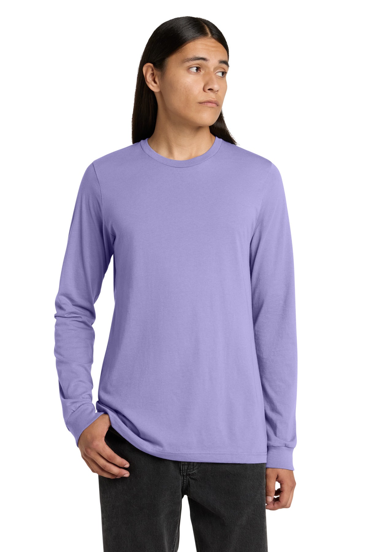 Custom Embroidered Bella + Canvas T-Shirts  in Dark Lavender