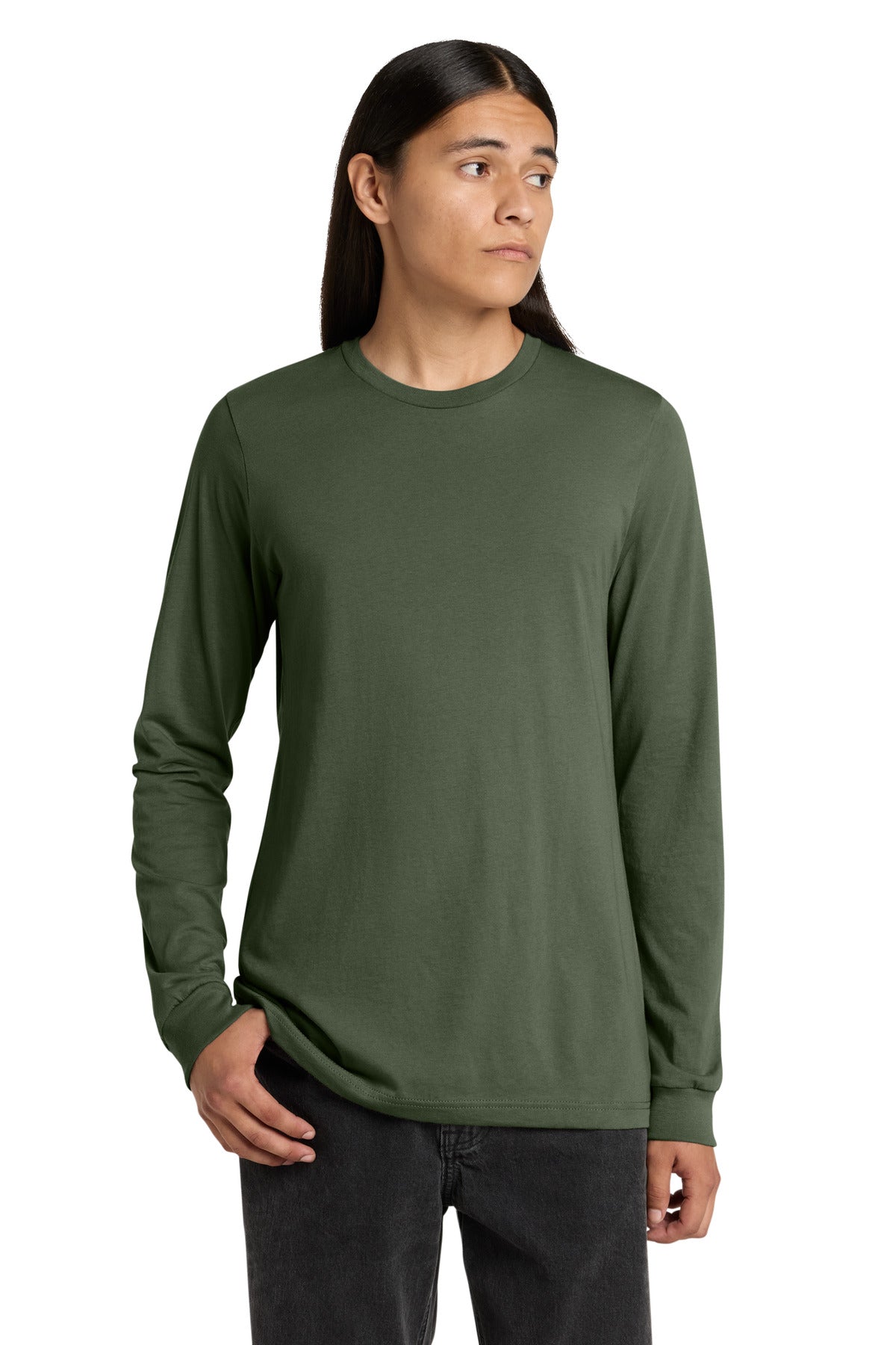 Custom Embroidered Bella + Canvas T-Shirts  in Military Green