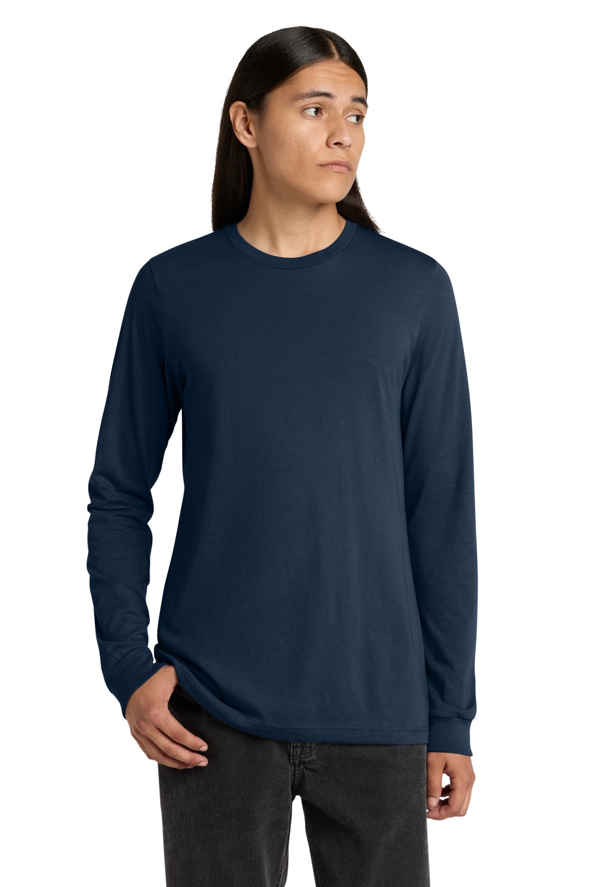Custom Embroidered Bella + Canvas T-Shirts  in Navy