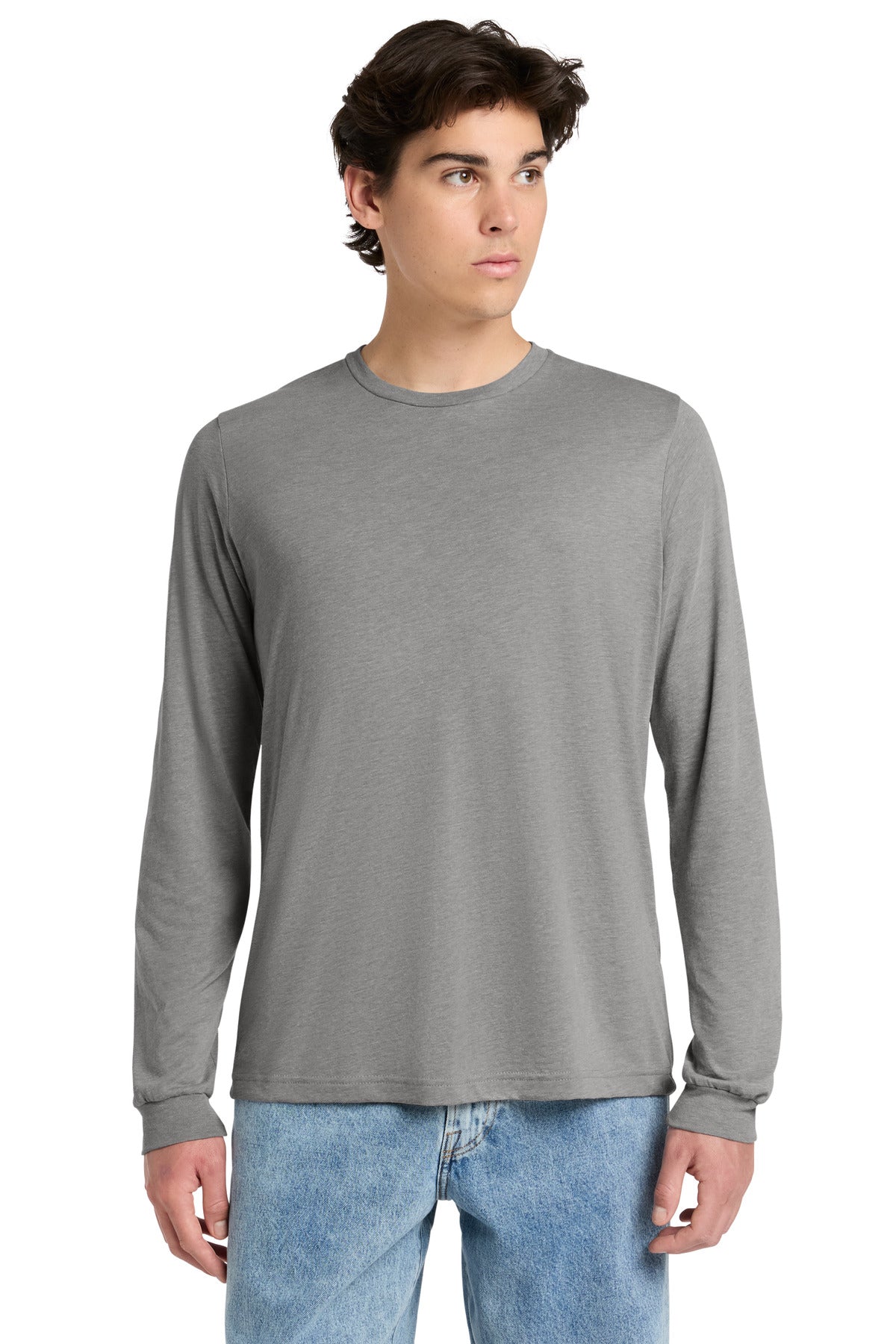 Custom Embroidered Bella + Canvas T-Shirts  in Athletic Grey Triblend