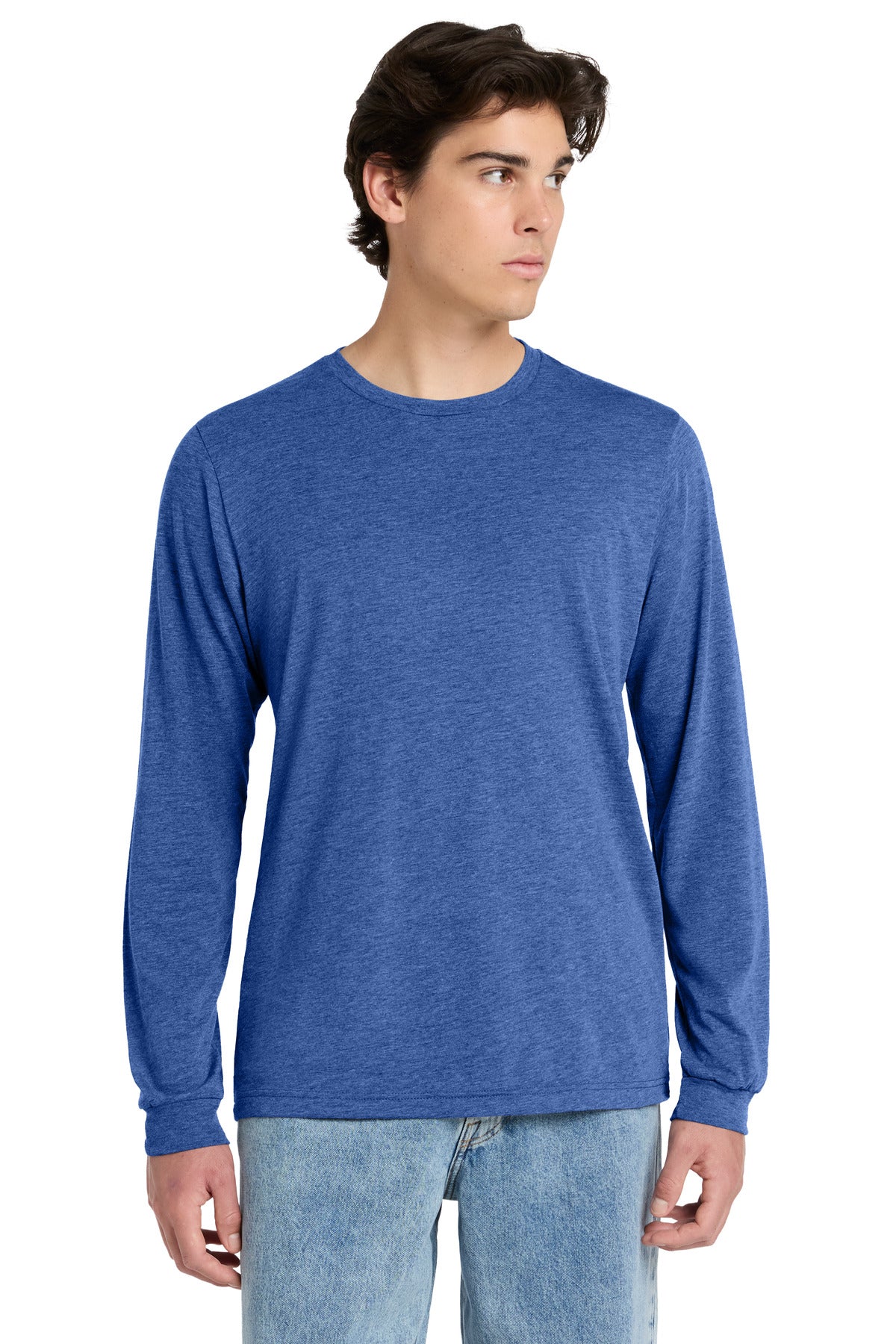Custom Embroidered Bella + Canvas T-Shirts  in Blue Triblend