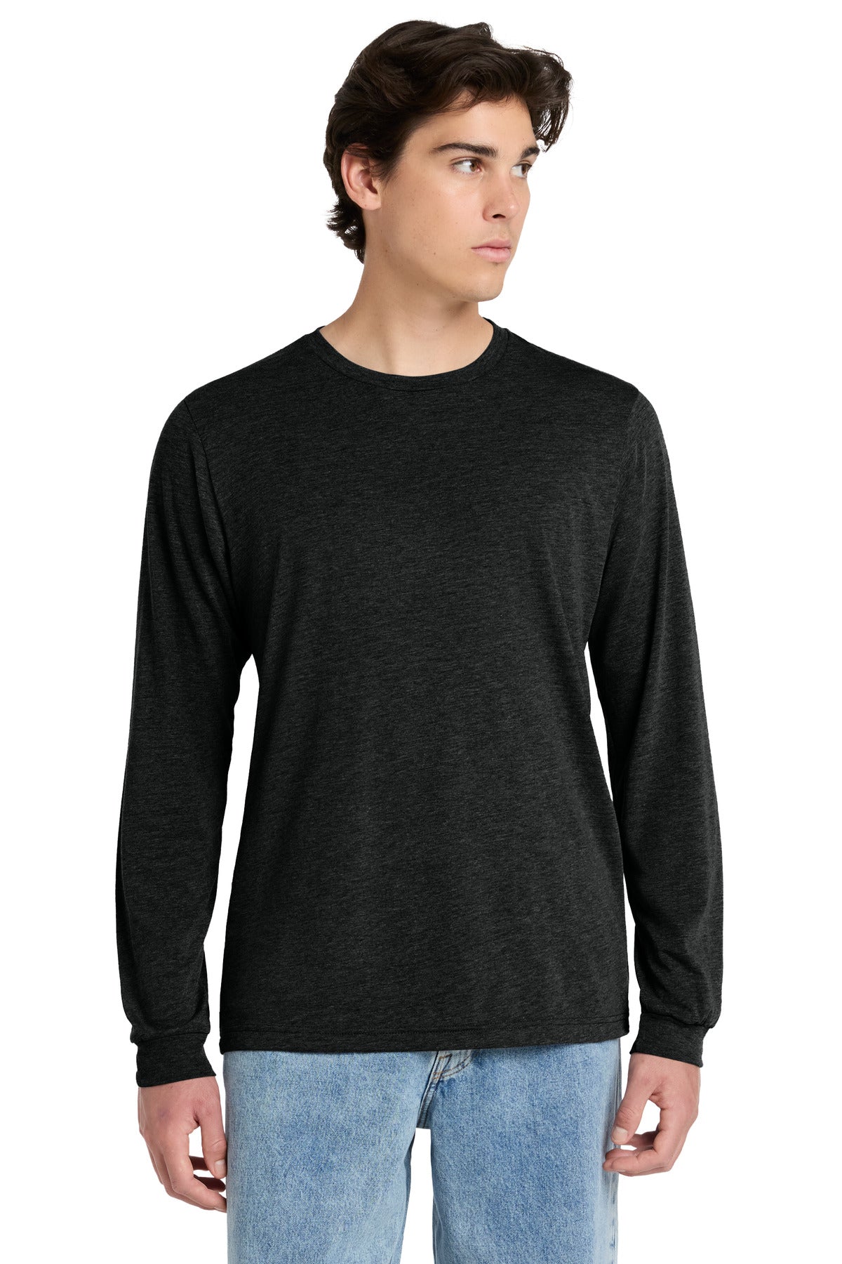 Custom Embroidered Bella + Canvas T-Shirts  in Charcoal-Black Triblend