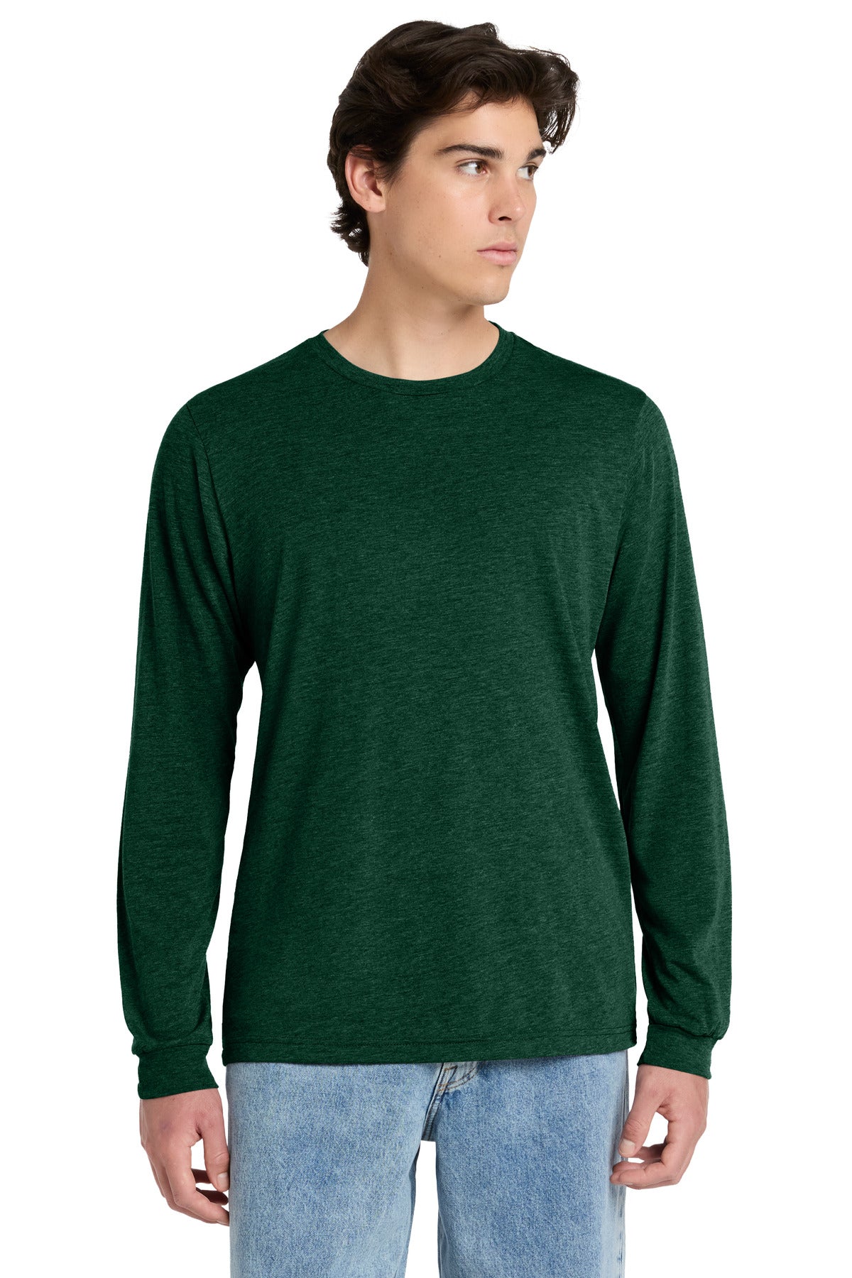 Custom Embroidered Bella + Canvas T-Shirts  in Emerald Triblend