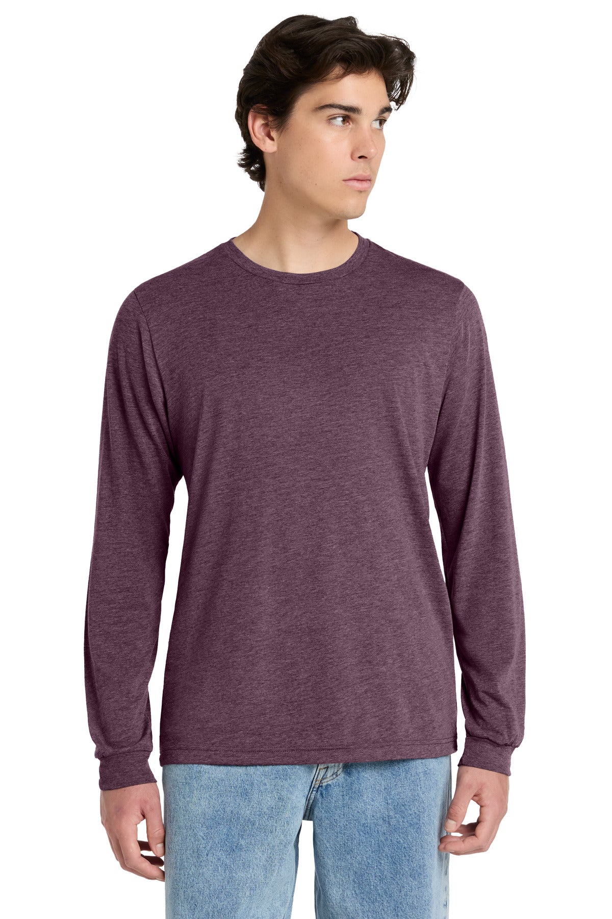 Custom Embroidered Bella + Canvas T-Shirts  in Maroon Triblend