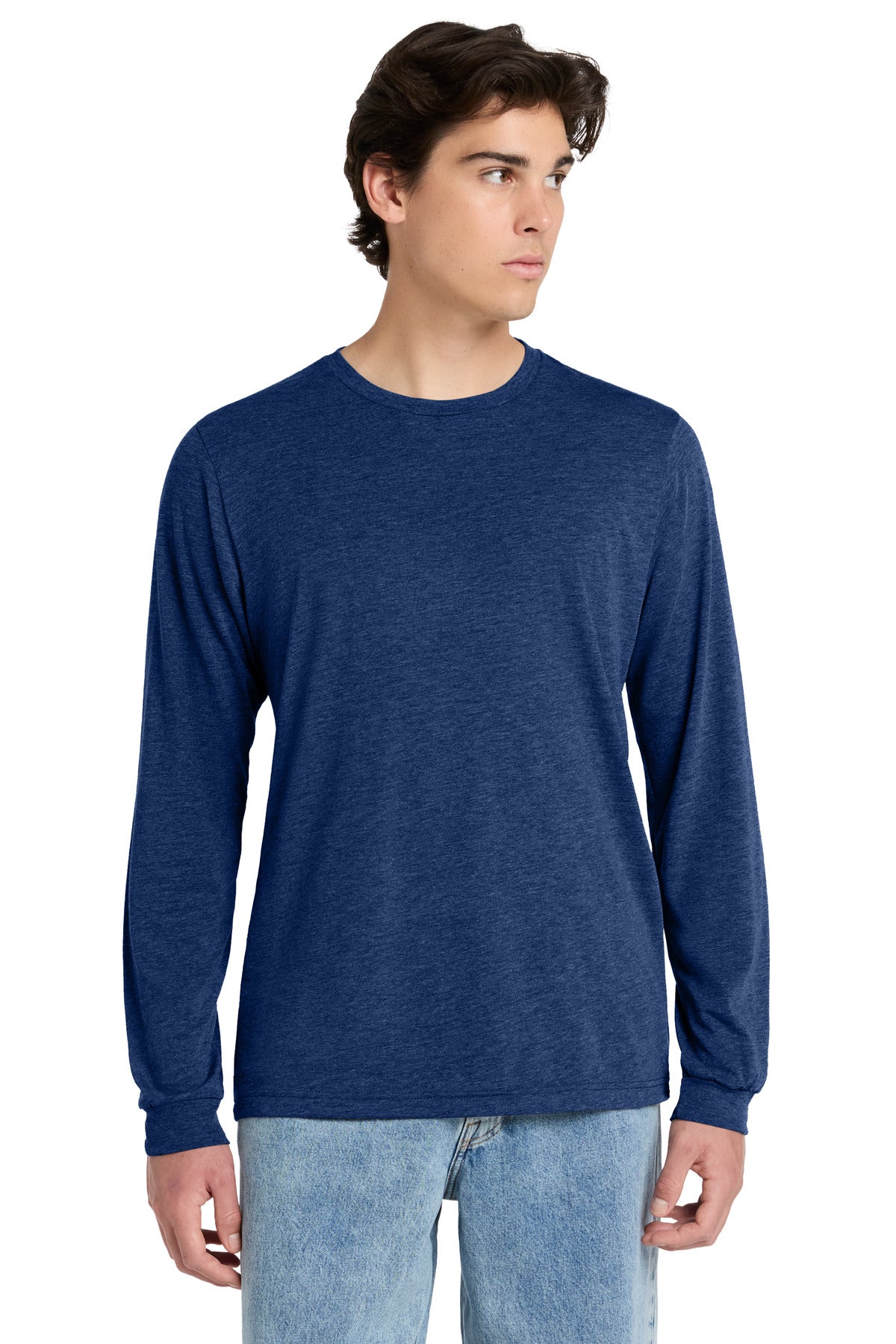 Custom Embroidered Bella + Canvas T-Shirts  in Navy Triblend