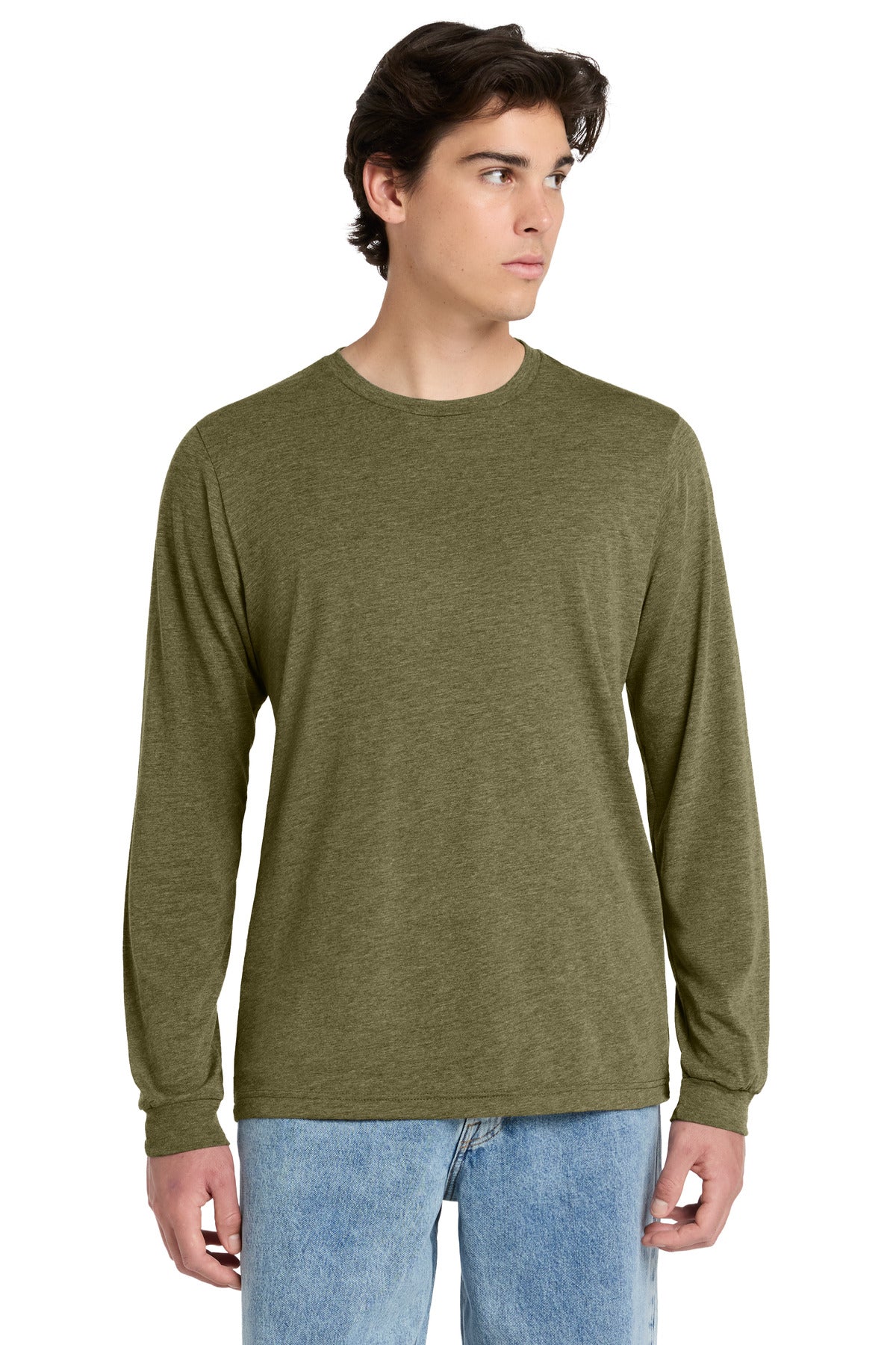 Custom Embroidered Bella + Canvas T-Shirts  in Olive Triblend