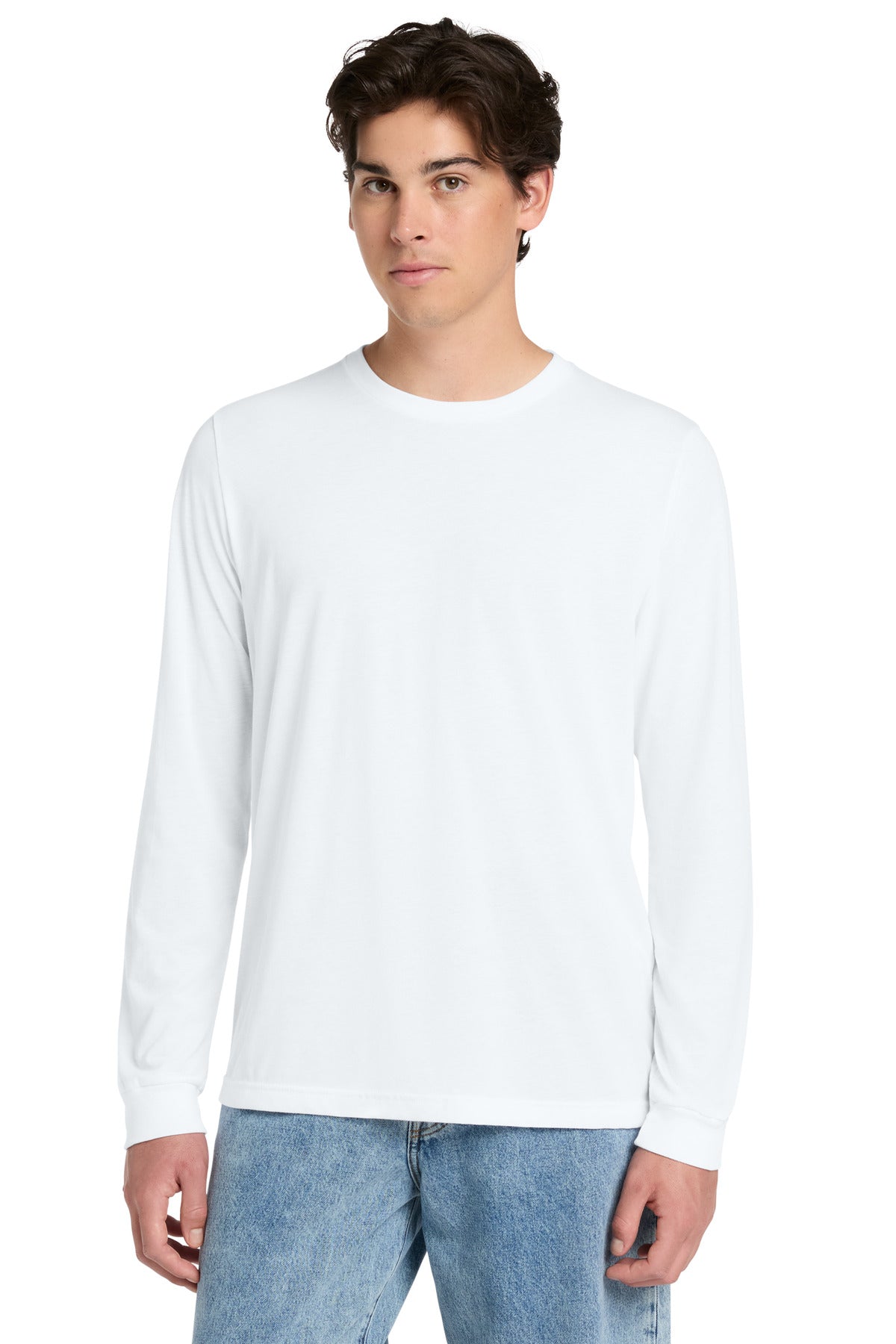 Custom Embroidered Bella + Canvas T-Shirts  in Solid White Triblend