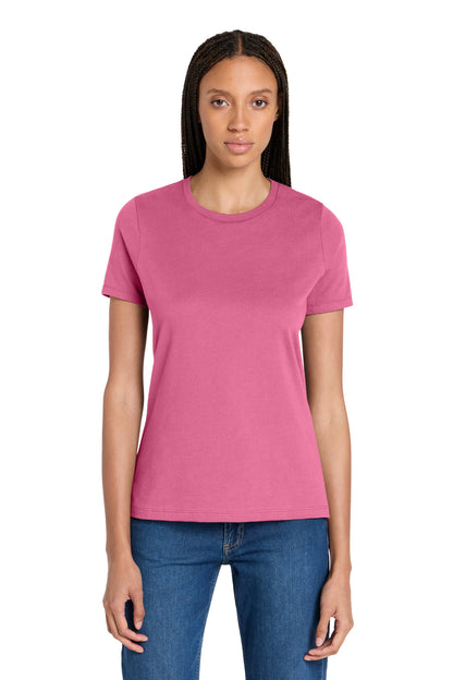 Custom Embroidered Bella + Canvas T-Shirts  in Charity Pink