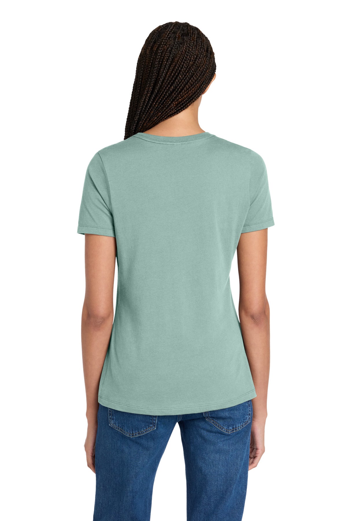 Custom Embroidered Bella + Canvas T-Shirts  in Dusty Blue
