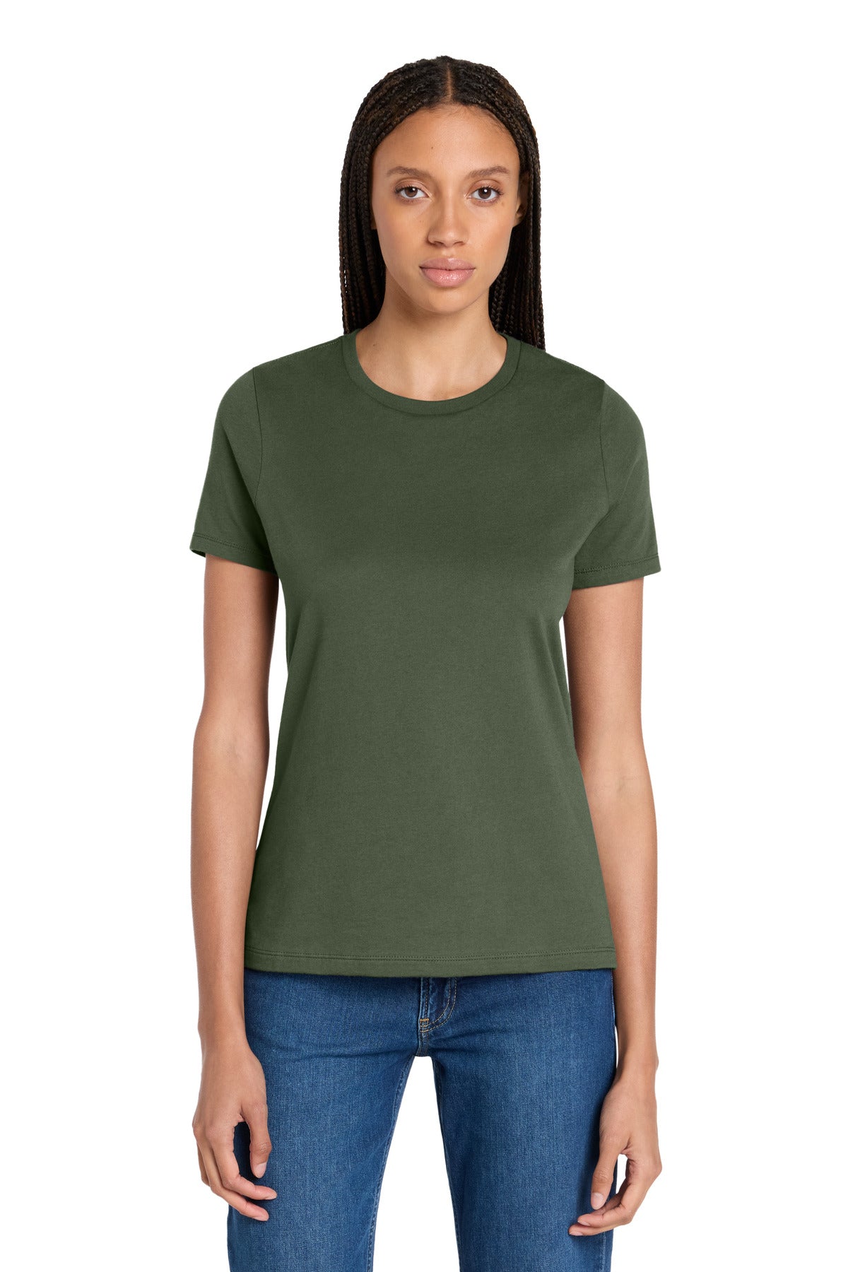 Custom Embroidered Bella + Canvas T-Shirts  in Military Green