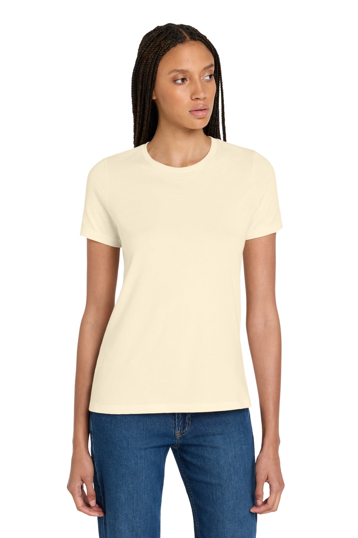Custom Embroidered Bella + Canvas T-Shirts  in Natural