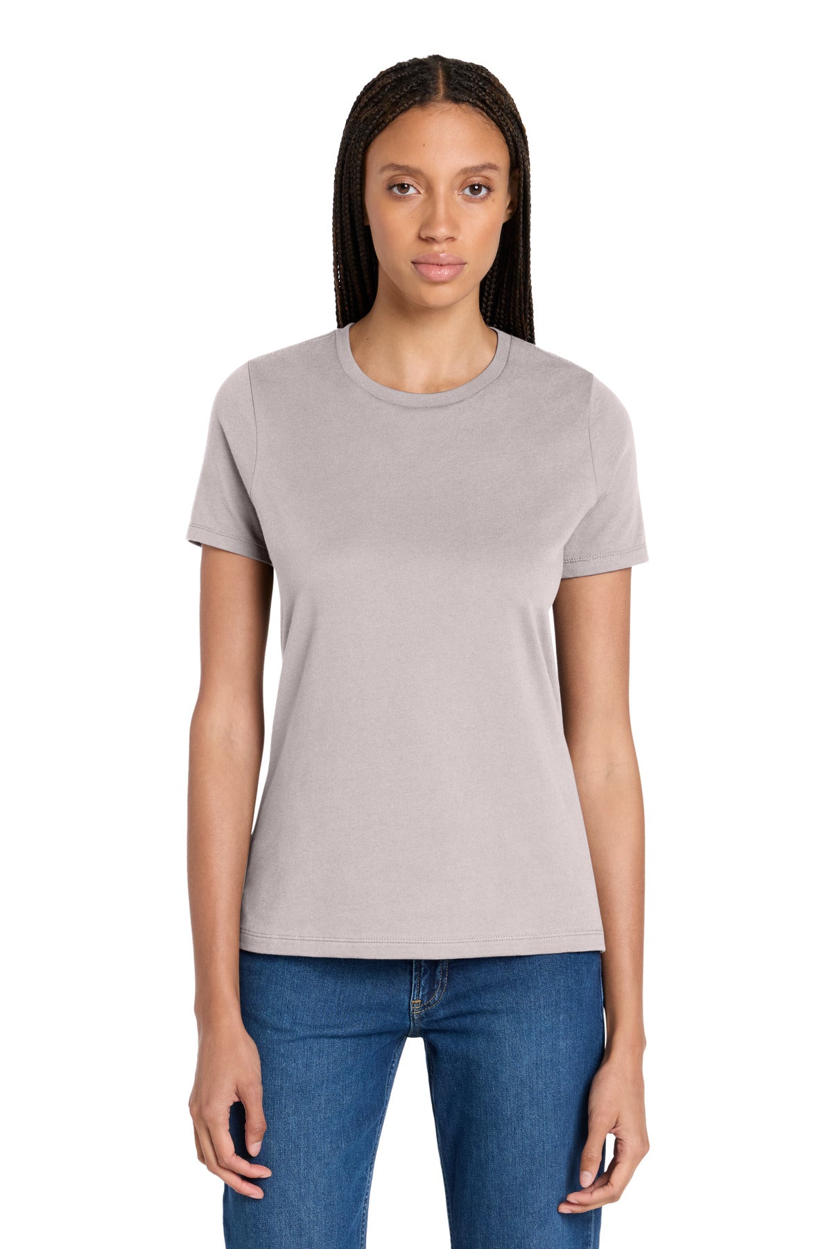 Custom Embroidered Bella + Canvas T-Shirts  in Pink Gravel