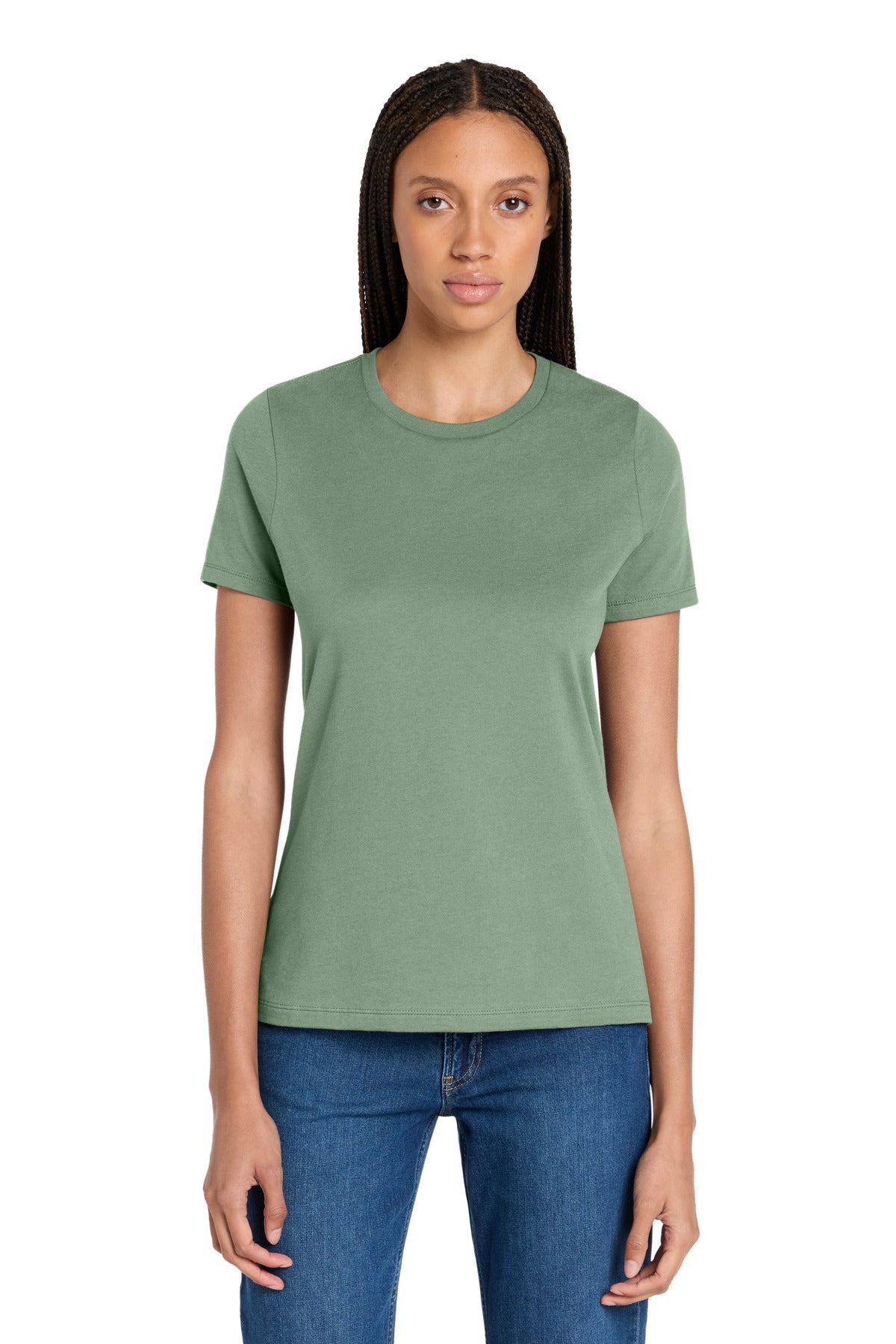 Custom Embroidered Bella + Canvas T-Shirts  in Sage