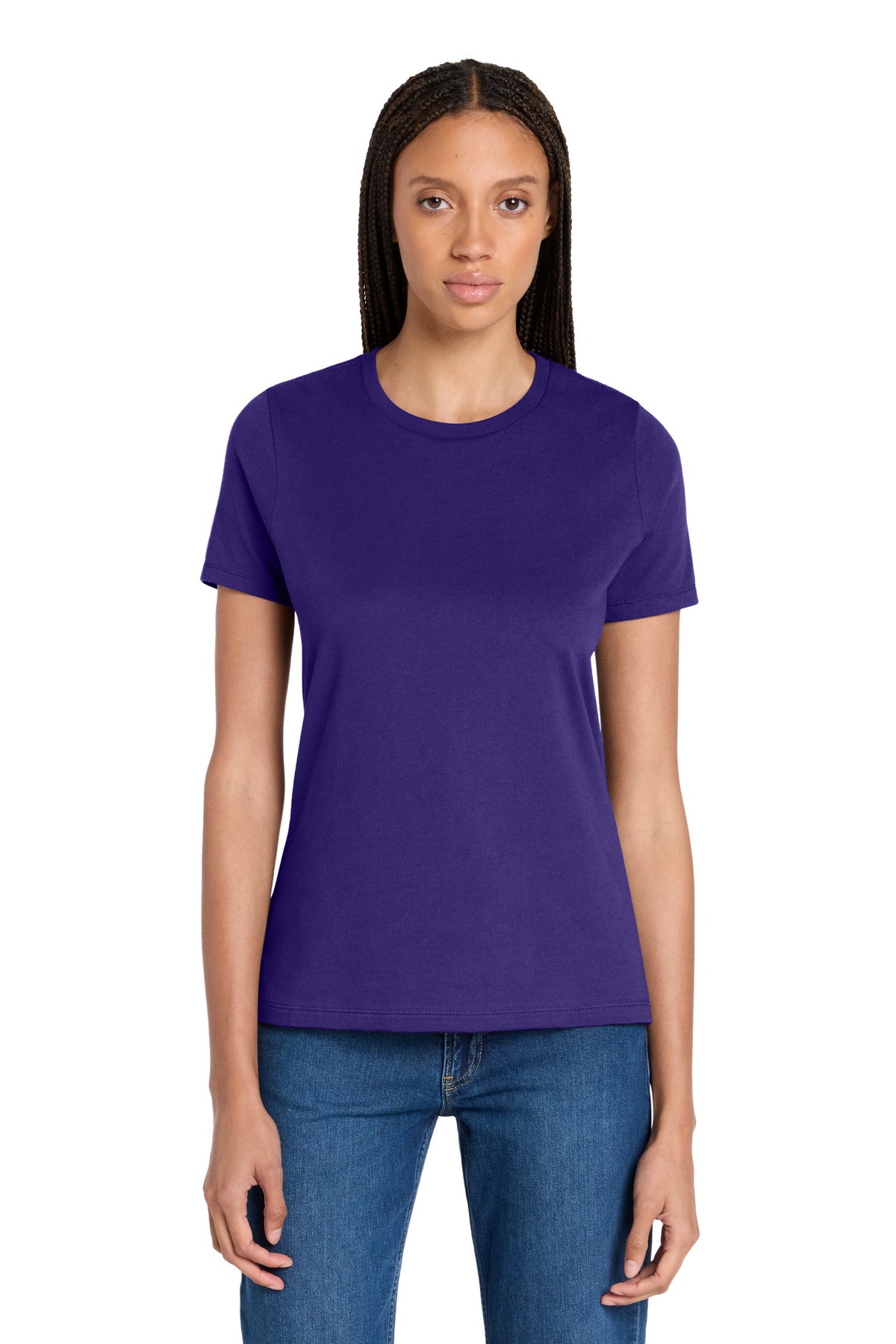 Custom Embroidered Bella + Canvas T-Shirts  in Team Purple