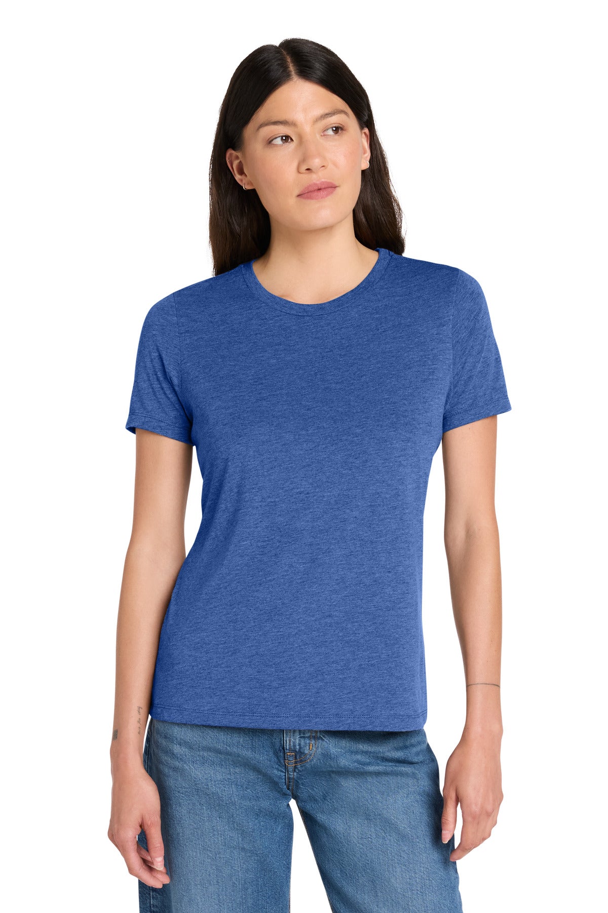 Custom Embroidered Bella + Canvas T-Shirts  in Blue Triblend