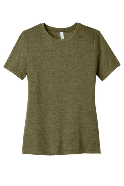 Custom Embroidered Bella + Canvas T-Shirts  in Olive Triblend