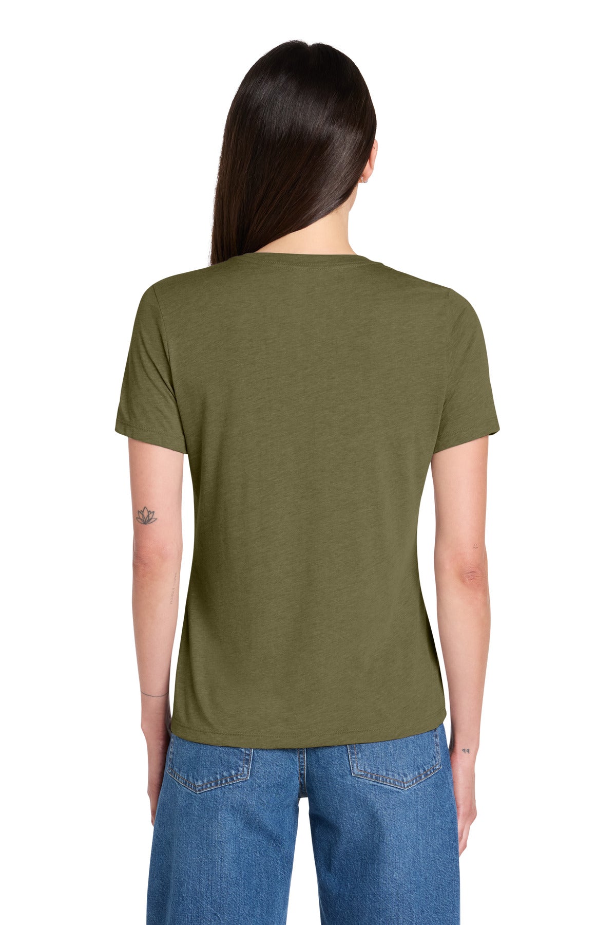 Custom Embroidered Bella + Canvas T-Shirts  in Olive Triblend