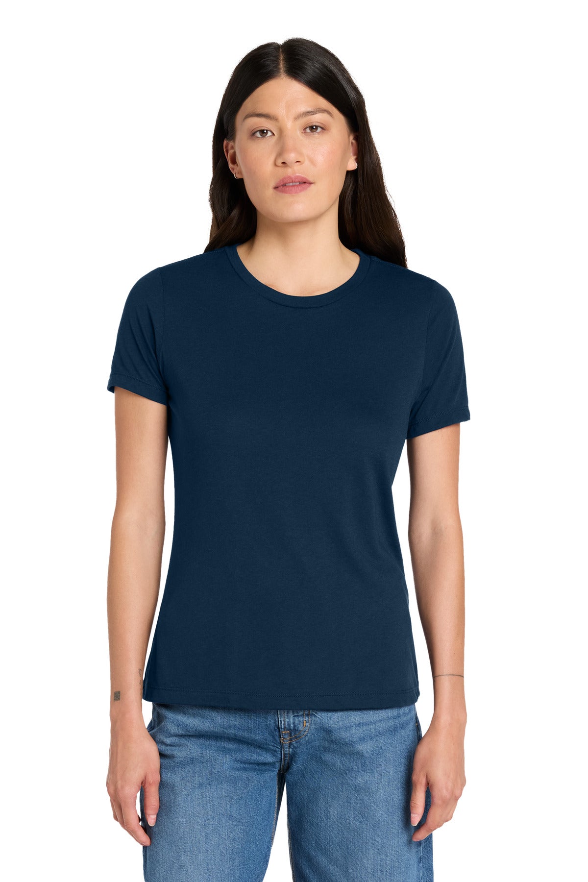 Custom Embroidered Bella + Canvas T-Shirts  in Solid Navy Triblend