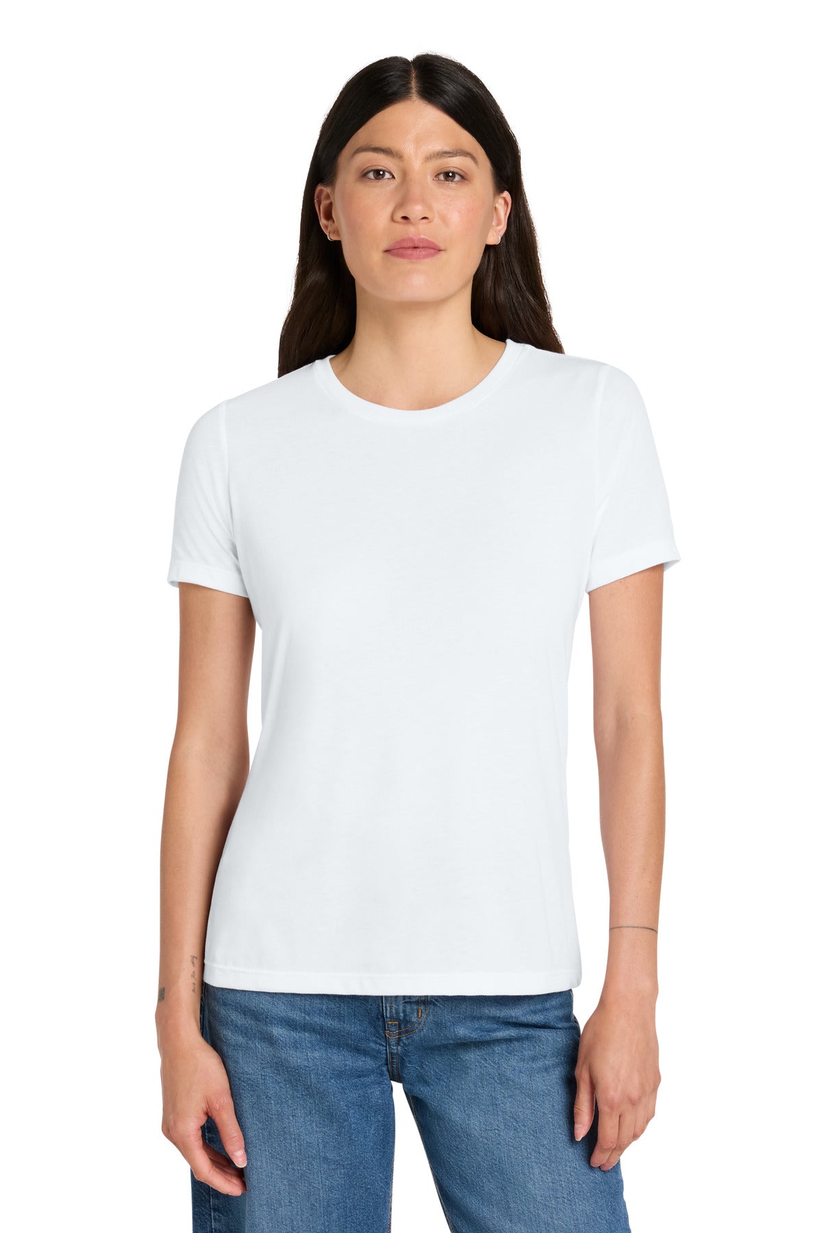 Custom Embroidered Bella + Canvas T-Shirts  in Solid White Triblend