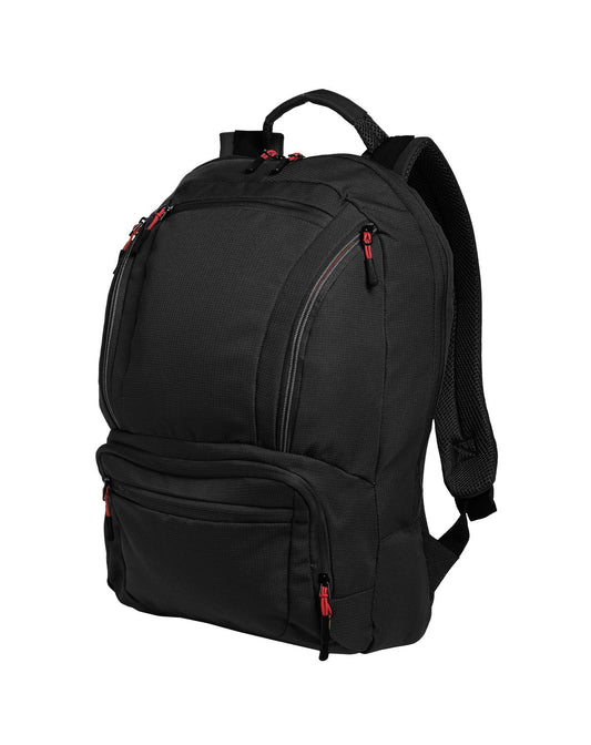 Custom Embroidered Port Authority Bags in Black/ Red