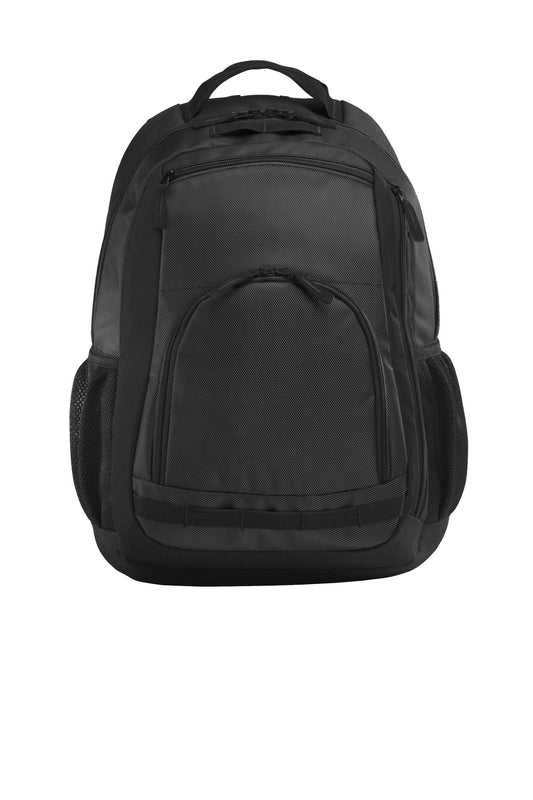 Custom Embroidered Port Authority Bags in Dark Grey/ Black/ Black