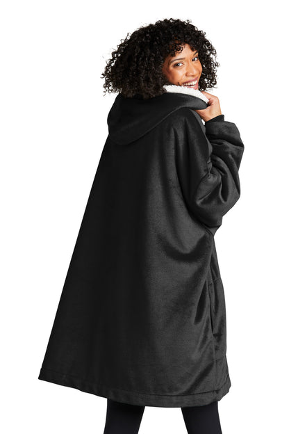 Custom Embroidered Port Authority Mountain Lodge Wearable Blanket BP41,Black
