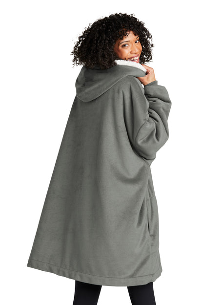 Custom Embroidered Port Authority Mountain Lodge Wearable Blanket BP41,Hearth Grey