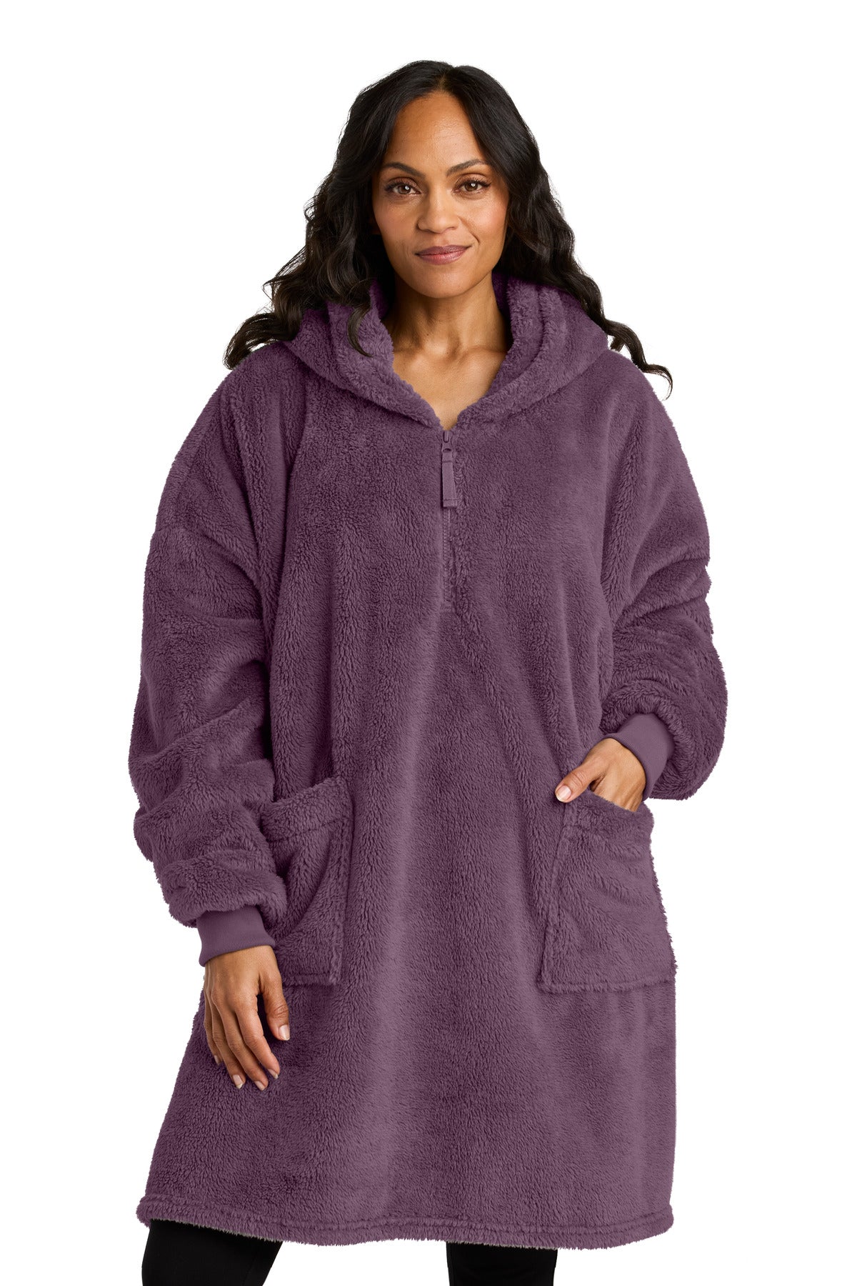 Custom Embroidered Port Authority Clothing Accessories in Deep Purple Mist