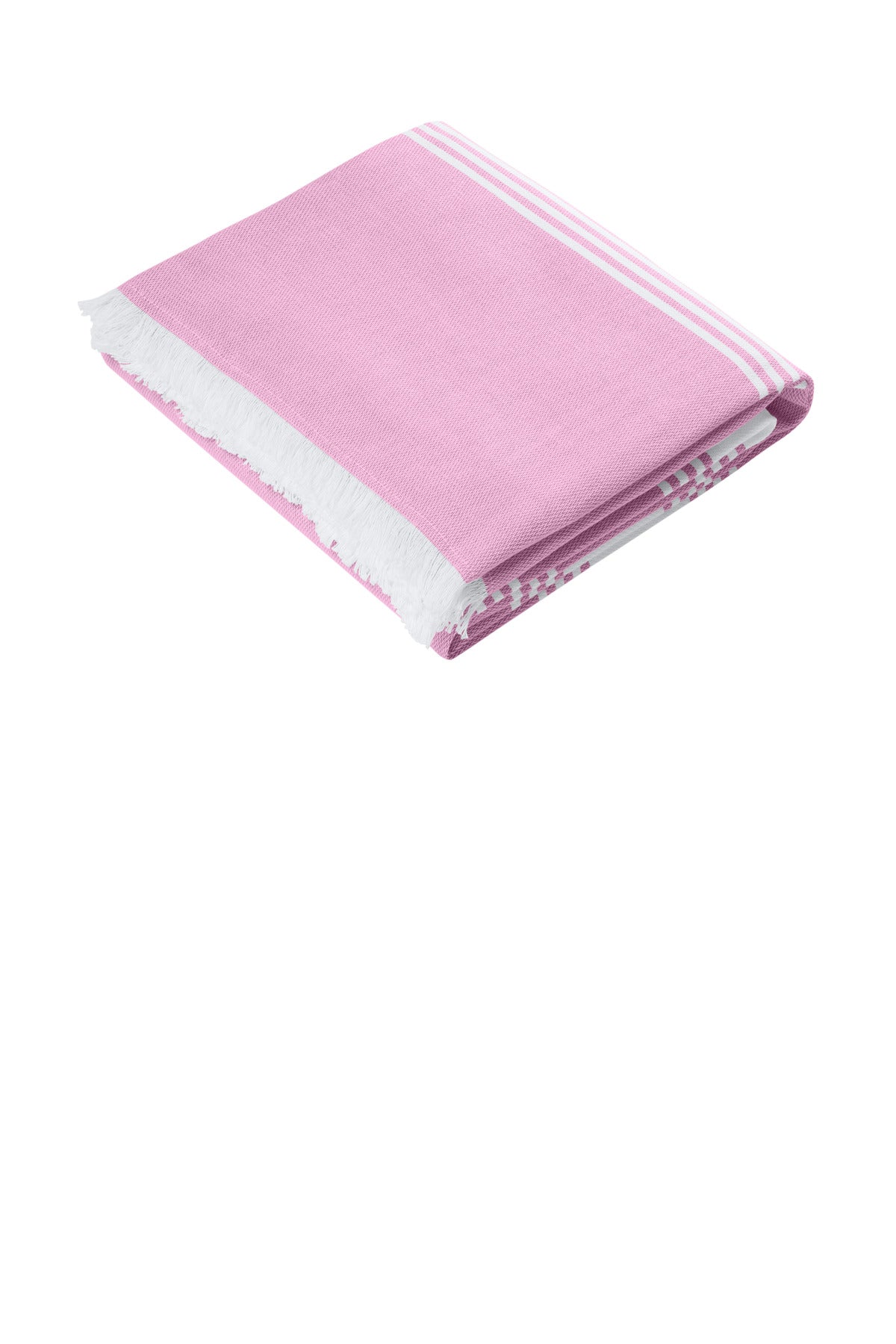 Custom Embroidered Port Authority Clothing Accessories in Awareness Pink/ White