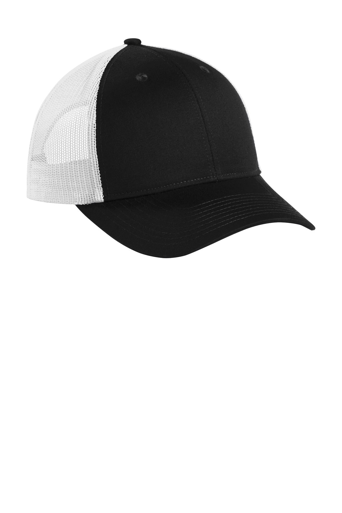 Custom Embroidered Port Authority Caps in Black/ White