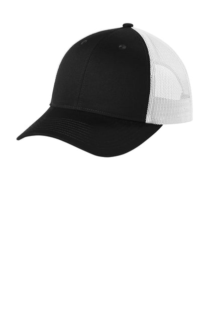 Custom Embroidered Port Authority Caps in Black/ White