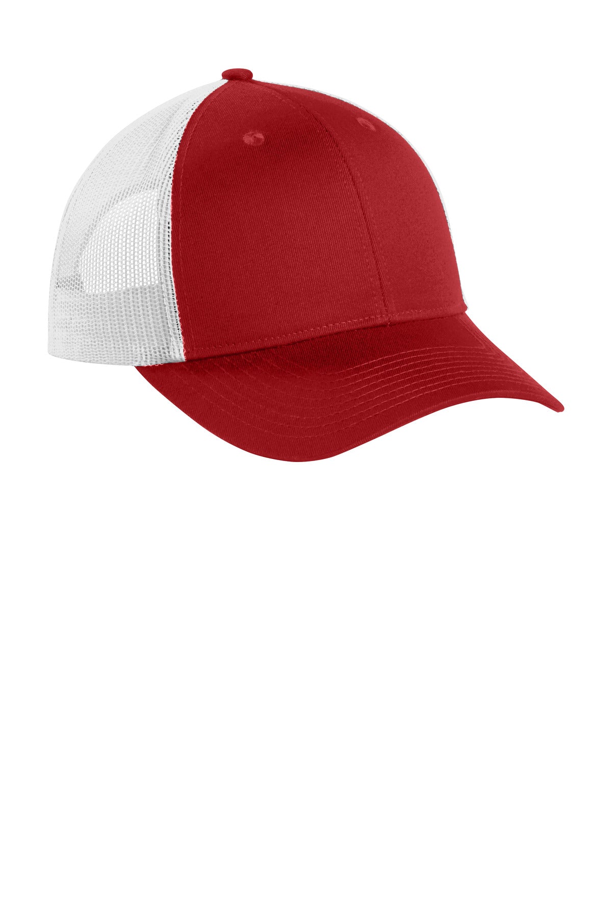 Custom Embroidered Port Authority Caps in Flame Red/ White