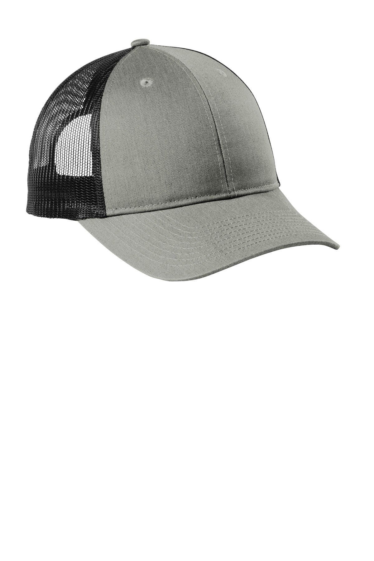 Custom Embroidered Port Authority Caps in Heather Grey/ Black